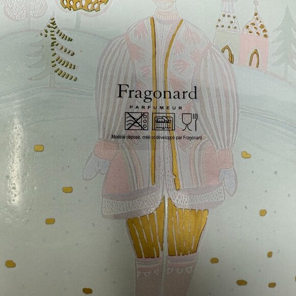 Fragonard Parfumeur Ceramic Decorative Plates Folk Art Winter North Set of 4 - Picture 6 of 8